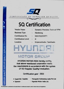 HYUNDAI MOTOR GROUP SQ CERTIFICATE